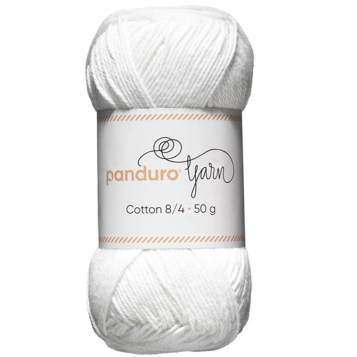 Panduro Yarn Garn Cotton 8/4 50g vit