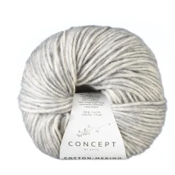 Katia Garn Cotton Merino 50g ljusgrå 106 | Blandgarner