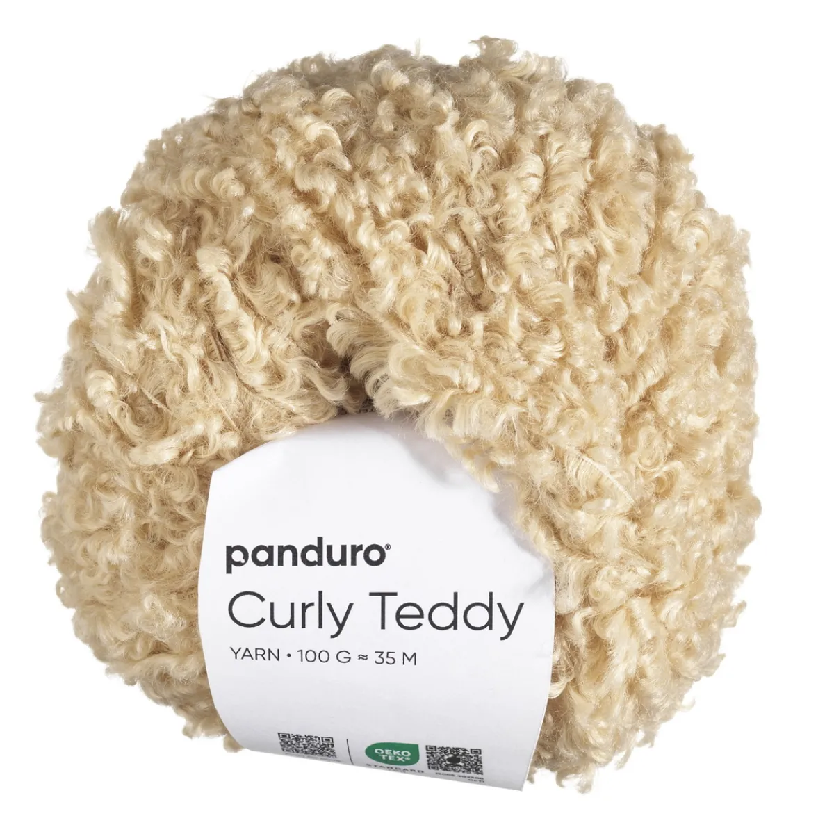 Panduro Yarn Garn Curly Teddy 50g beige