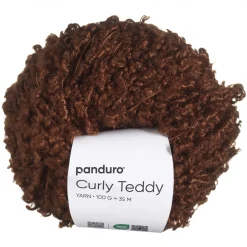 Panduro Yarn Garn Curly Teddy 50g brun | Akrylgarn