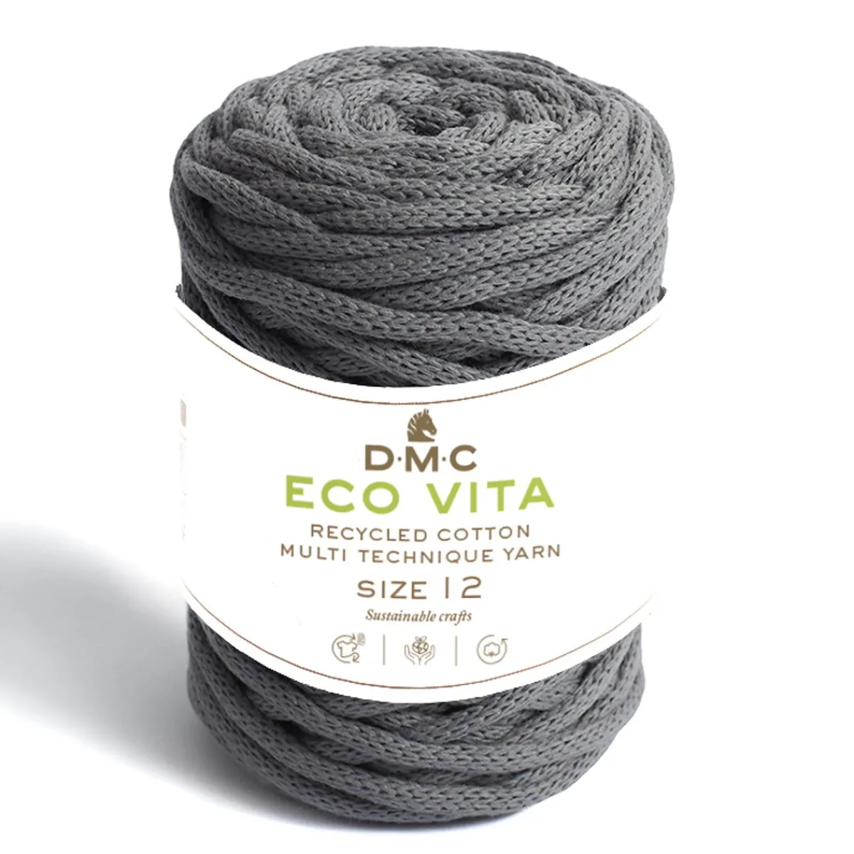 DMC Garn Eco Vita 12 250g – grå 012 | Bomullsgarn