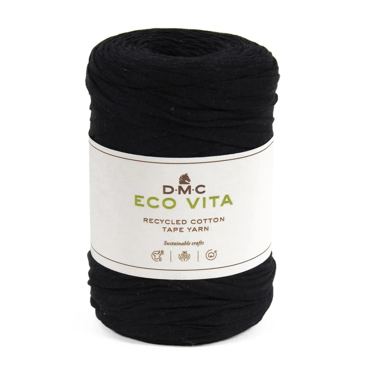 DMC Garn Eco Vita Tape Yarn bandgarn 250g grå