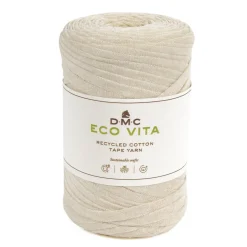 DMC Garn Eco Vita Tape Yarn bandgarn 250g beige | Bomullsgarn