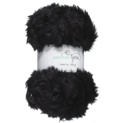 Panduro Yarn Garn Faux Fur svart 100g | Akrylgarn