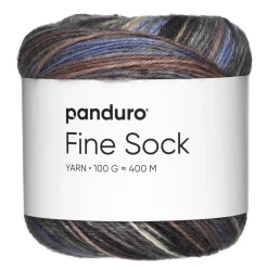 Panduro Yarn Garn Fine Sock 100g blå, bruna & grå nyanser