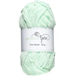 Panduro Yarn Garn Fine Velvet 50g ljusgrön – sammetslent och himmelskt mjukt garn