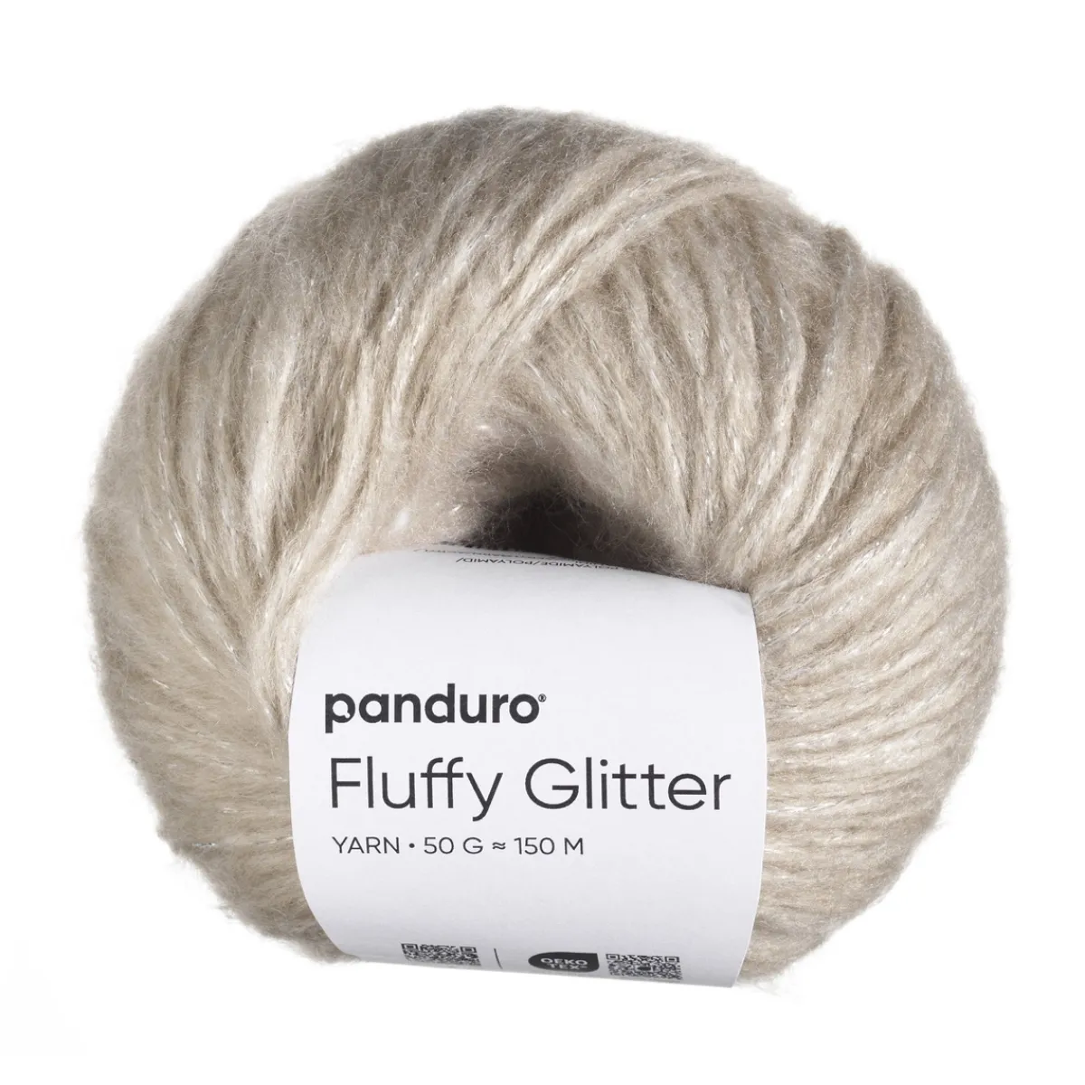 Panduro Yarn Garn Fluffy Glitter 50g beige