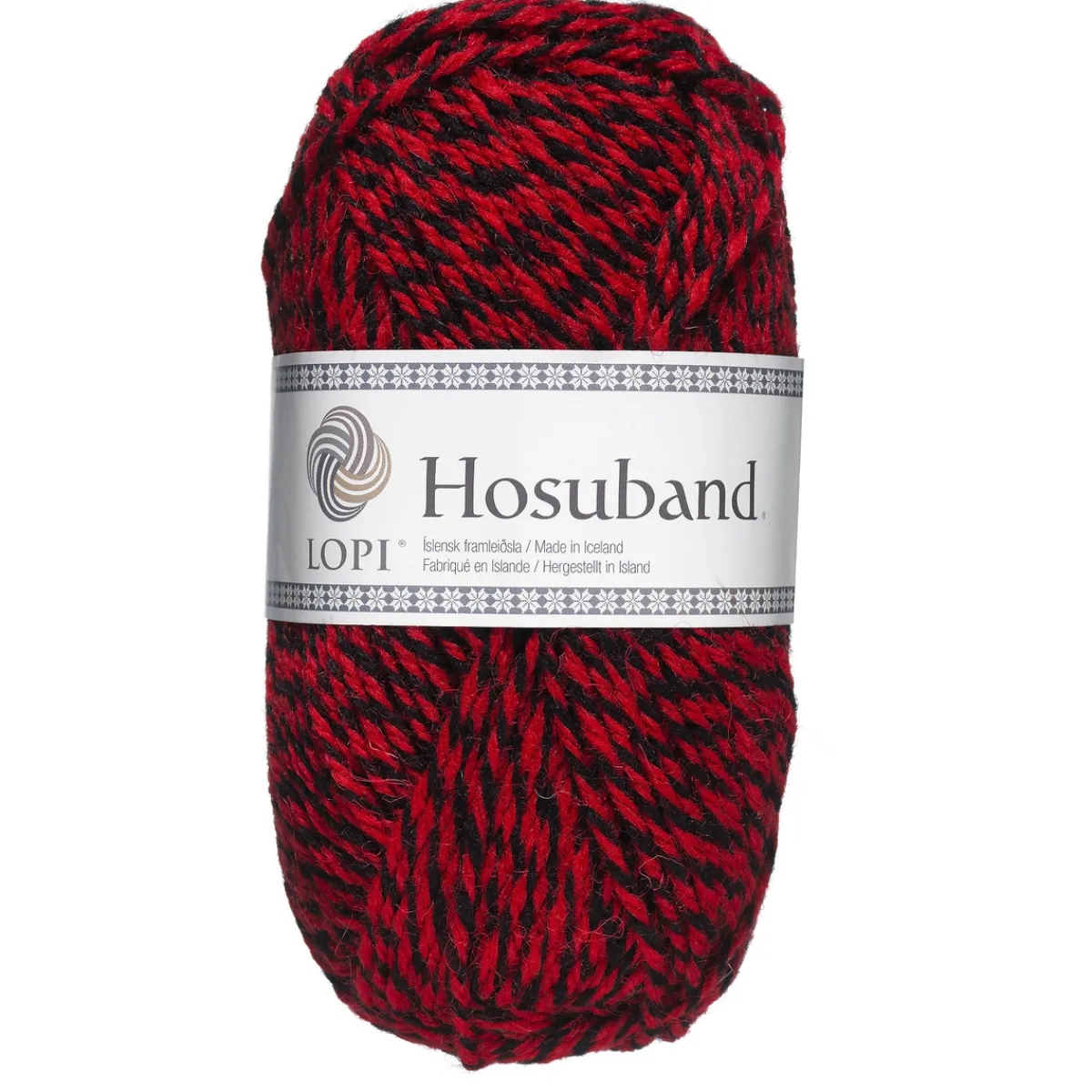 LOPI by Istex Garn Istex Hosuband 100g röd/svart – Red-black 0225