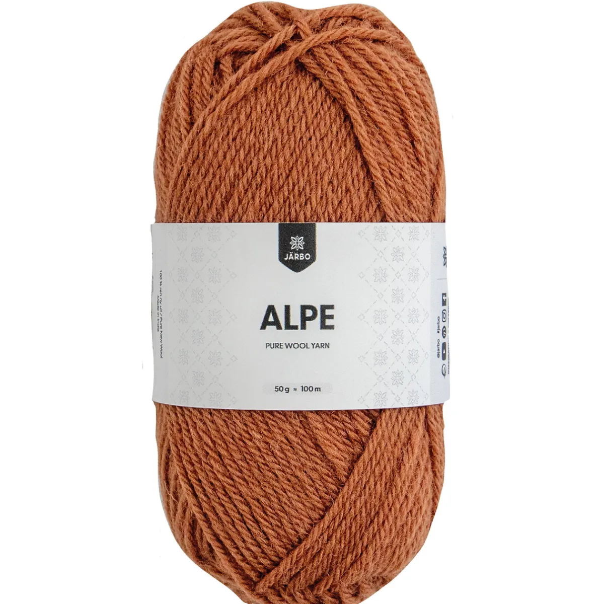 Järbo Garn Alpe 50 g rostbrun – 36122 Ginger brown