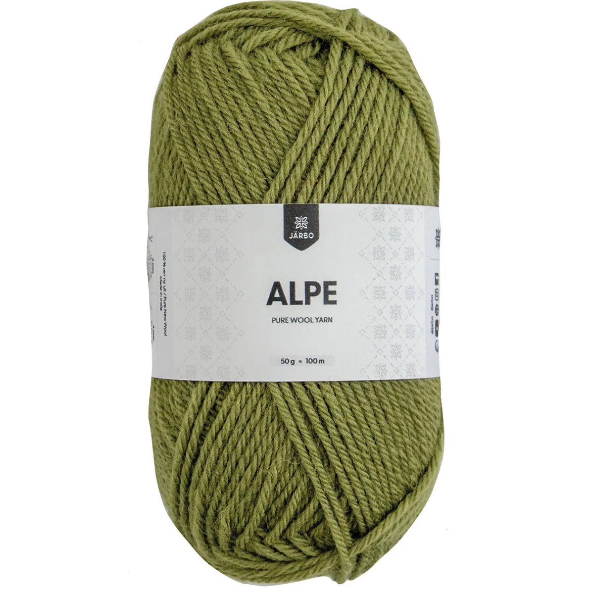 Järbo Garn Alpe 50 g skogsgrön – 36124 Meadow green | Ullgarn