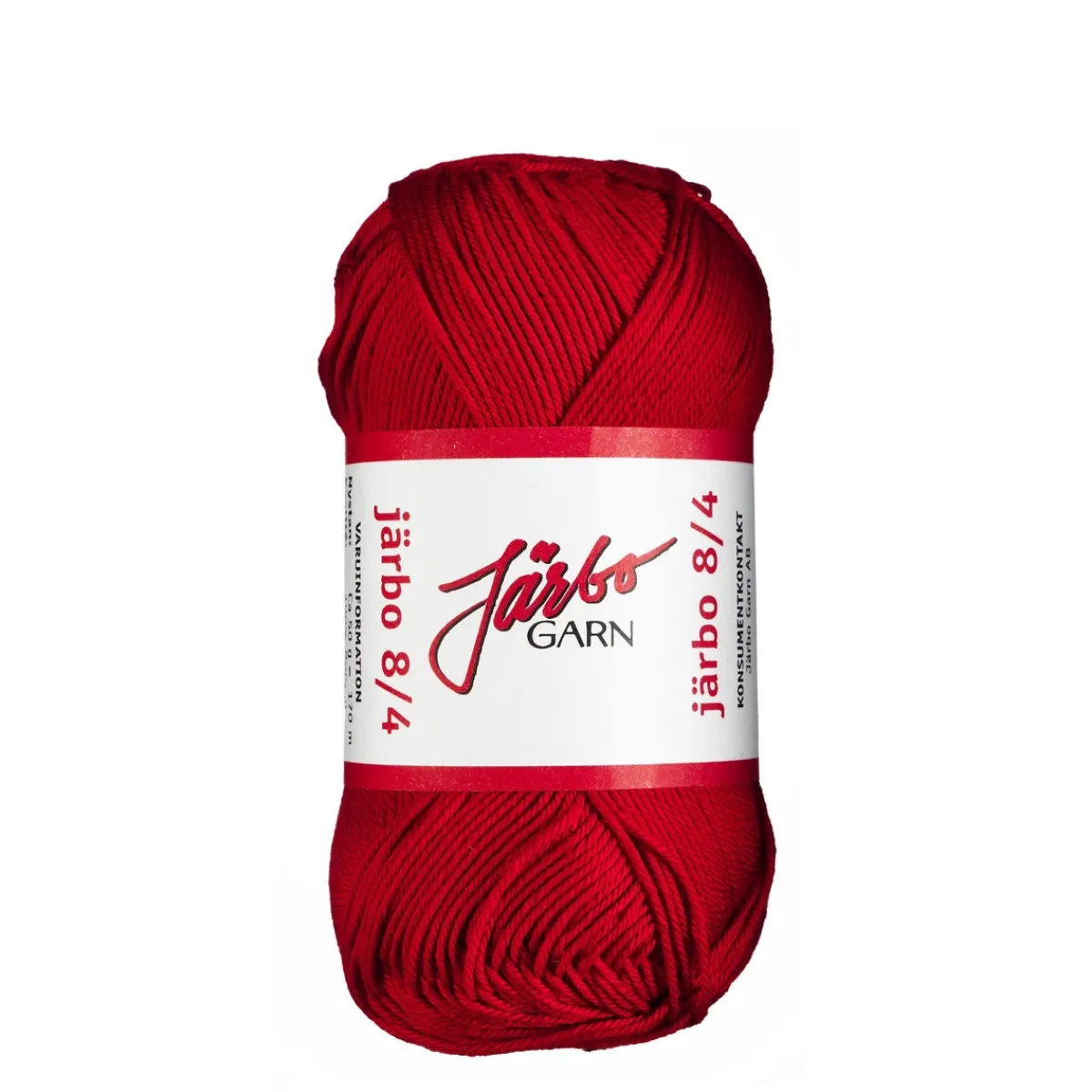 Järbo Garn 8/4 50g röd – 32011 Red | Bomullsgarn