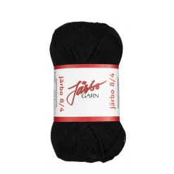 Järbo Garn 8/4 50g svart – 32012 Black | Bomullsgarn