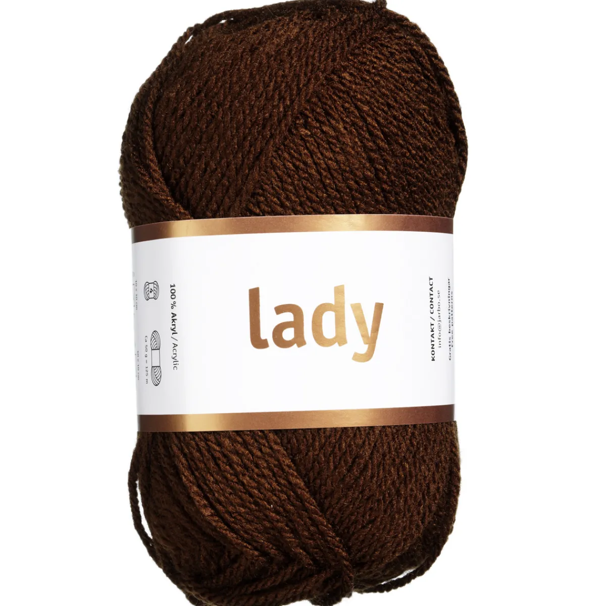 Järbo Garn Lady 50g brun – 44209 Brown | Akrylgarn