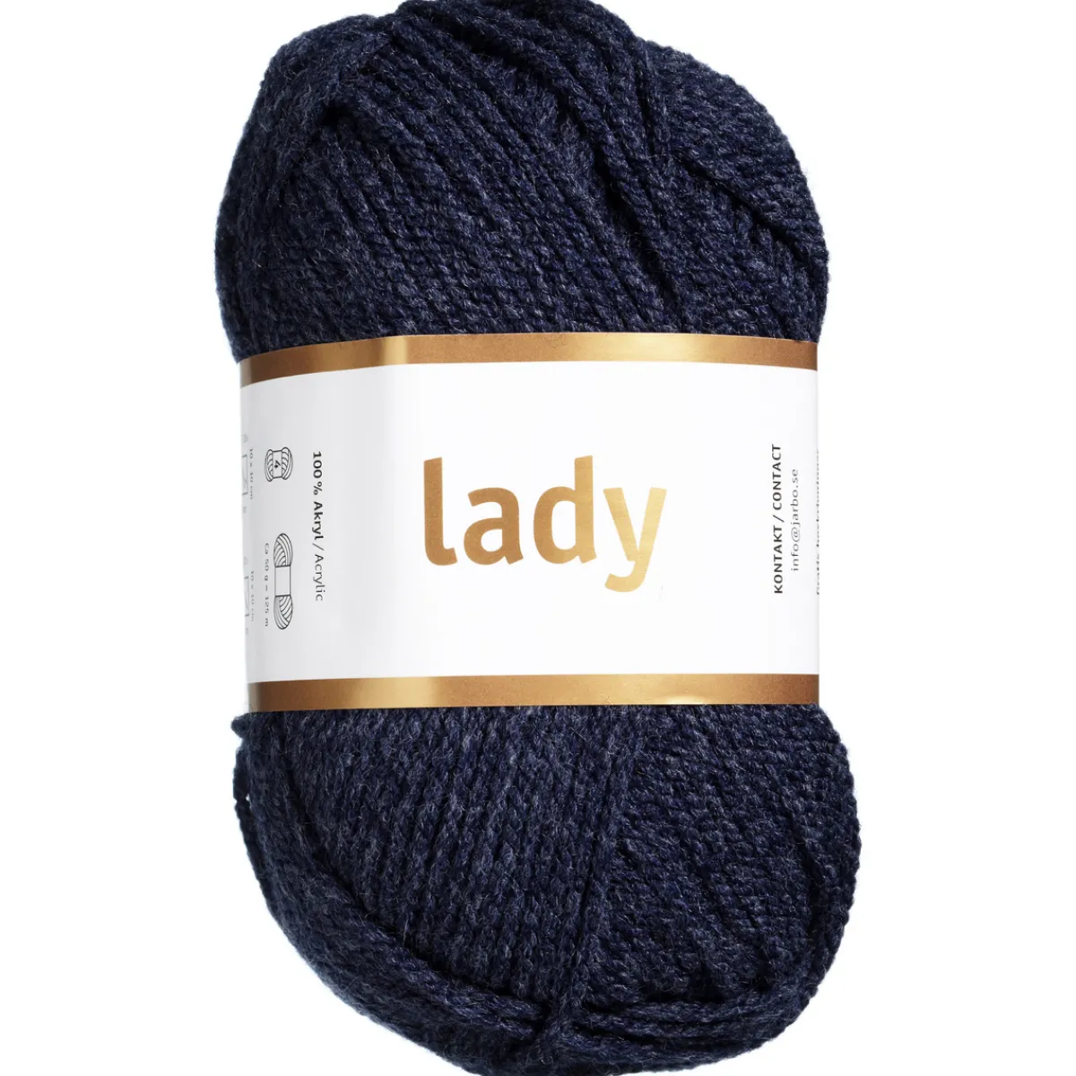 Järbo Garn Lady 50g jeansblå – 44229 Denim melangé