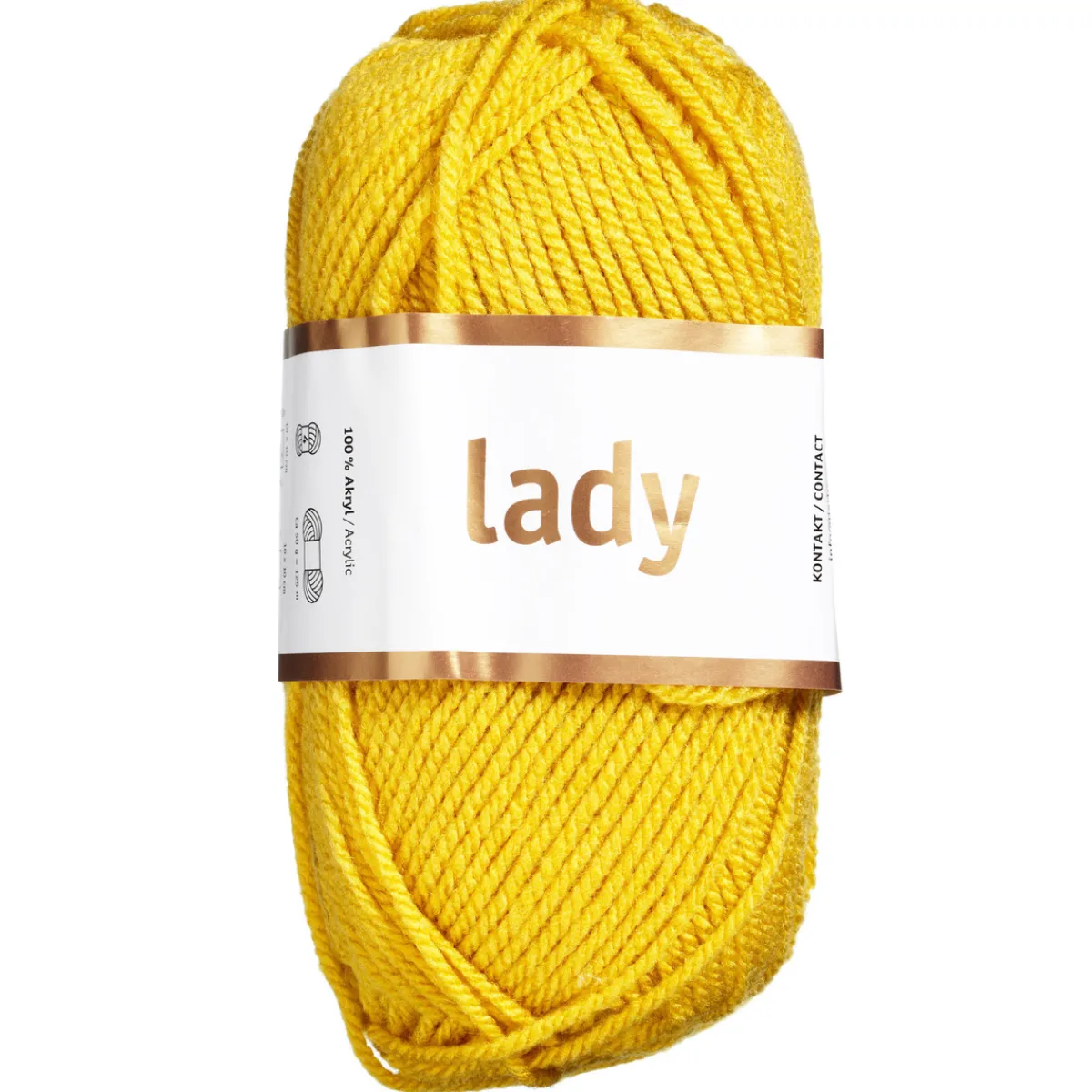 Järbo Garn Lady 50g senapsgul – 44210 Mustard yellow