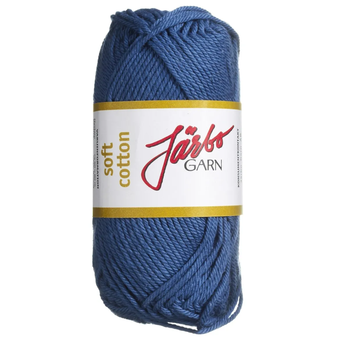 Järbo Garn Soft Cotton 50g jeansblå – 8862 Jeans blue | Bomullsgarn