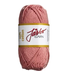 Järbo Garn Soft Cotton 50g korall – 8871 Coral | Bomullsgarn