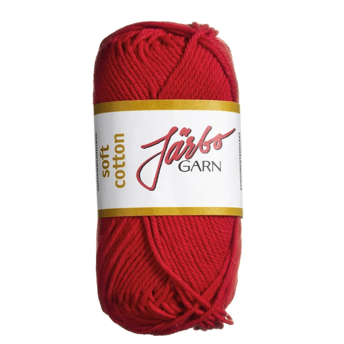 Järbo Garn Soft Cotton 50g röd – 8808 Lipstick red | Bomullsgarn
