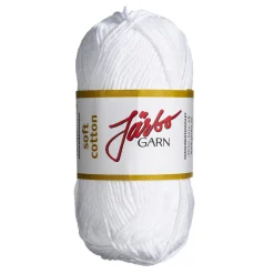 Järbo Garn Soft Cotton 50g vit – 8800 Optic white