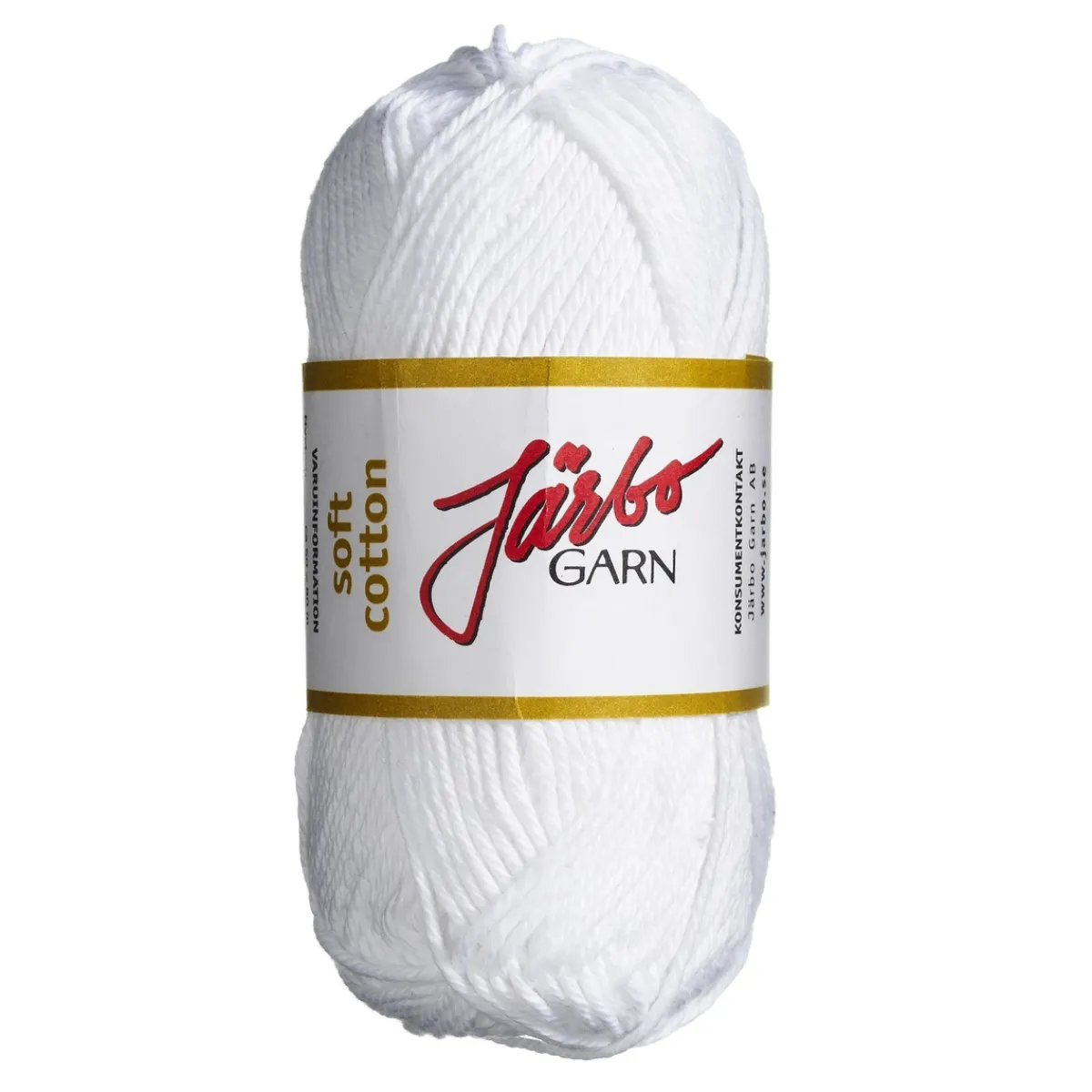 Järbo Garn Soft Cotton 50g vit – 8800 Optic white