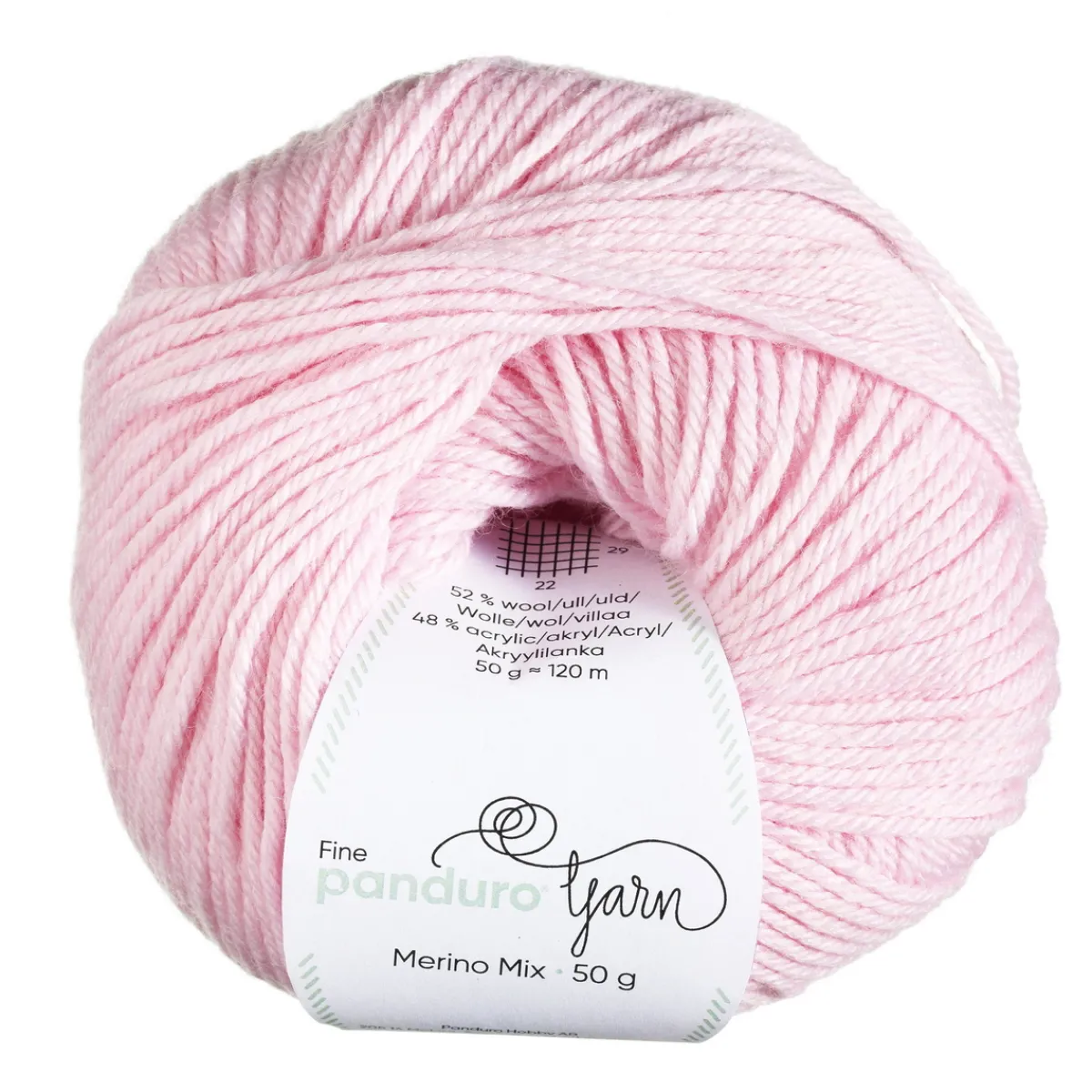 Panduro Yarn Garn Merino Mix 50g ljusrosa