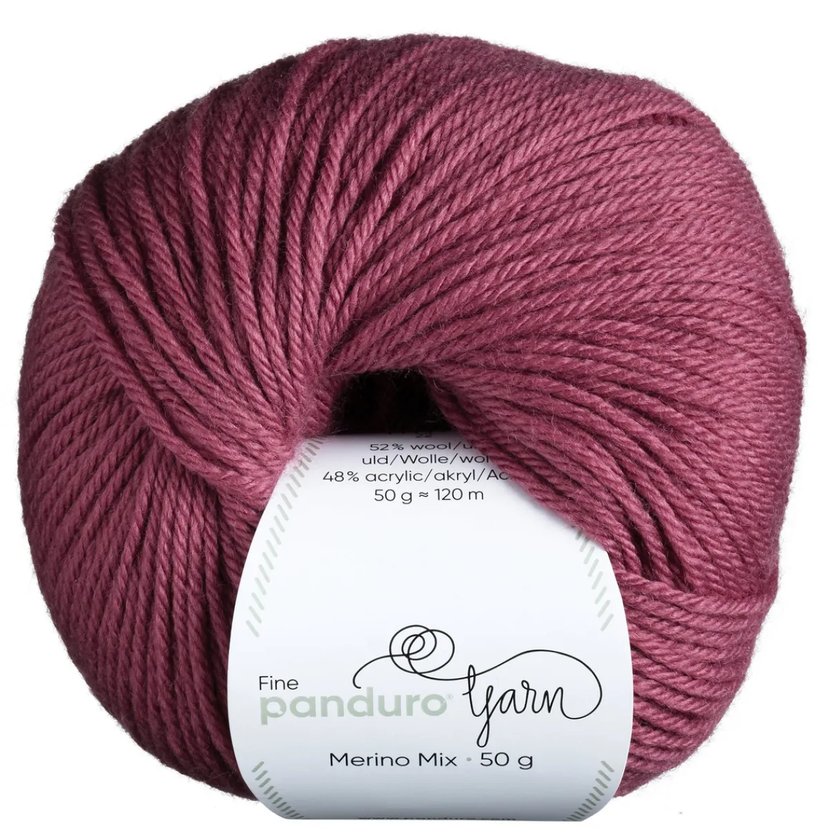 Panduro Yarn Garn Merino Mix 50g mörkrosa | Ullgarn