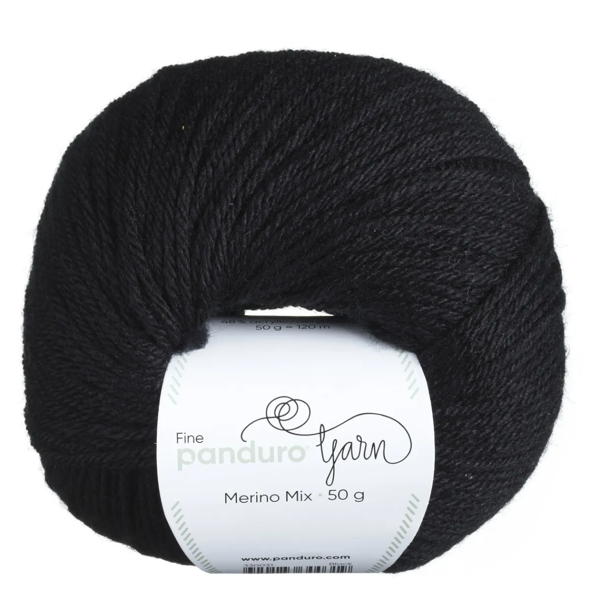 Panduro Yarn Garn Merino Mix 50g svart