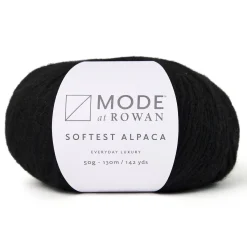 Mode at Rowan yarn Garn Mode at Rowan Softest Alpaca 50g – Black 010
