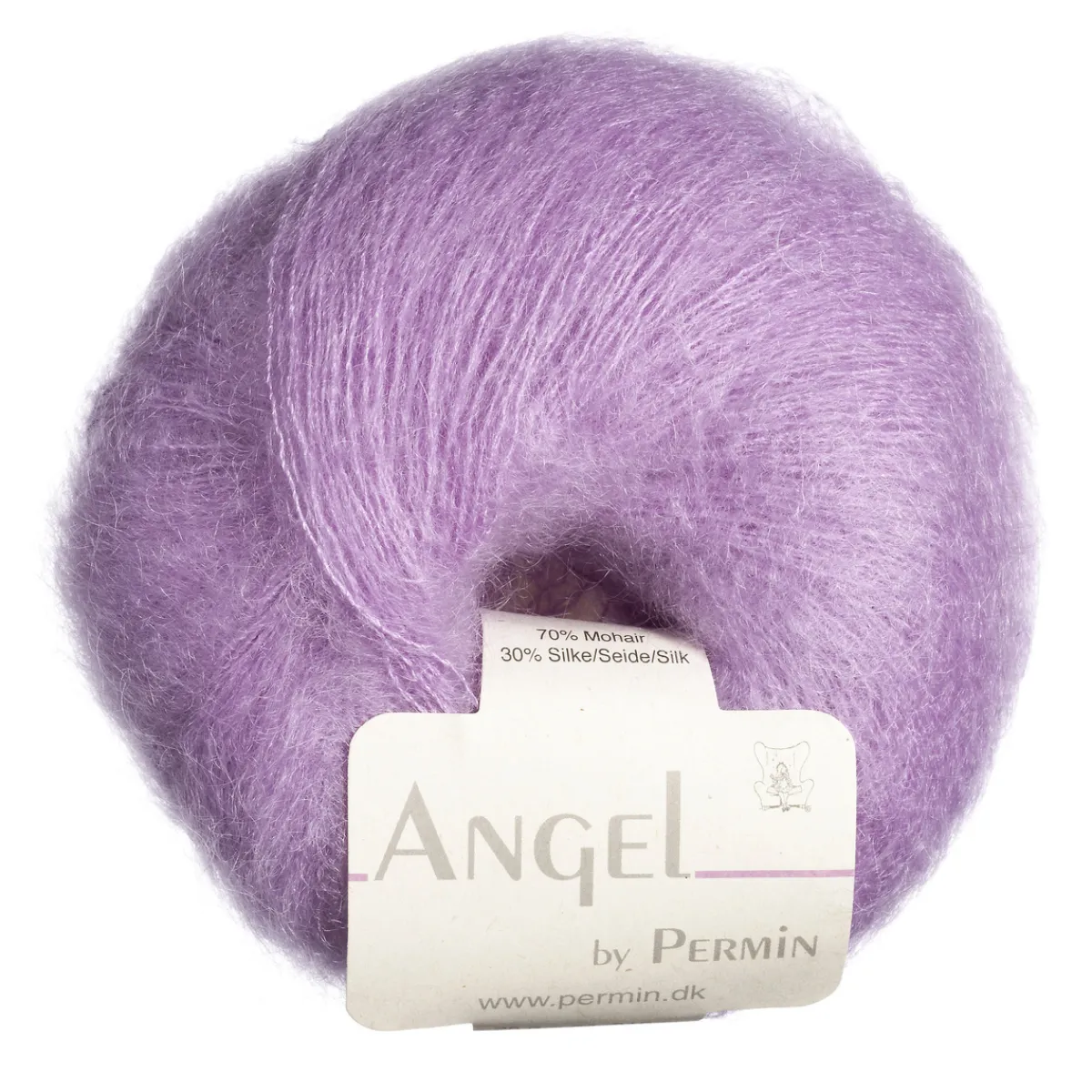 Yarn By Permin Garn Permin Angel 25g ljuslila 884107 | Mohairgarn