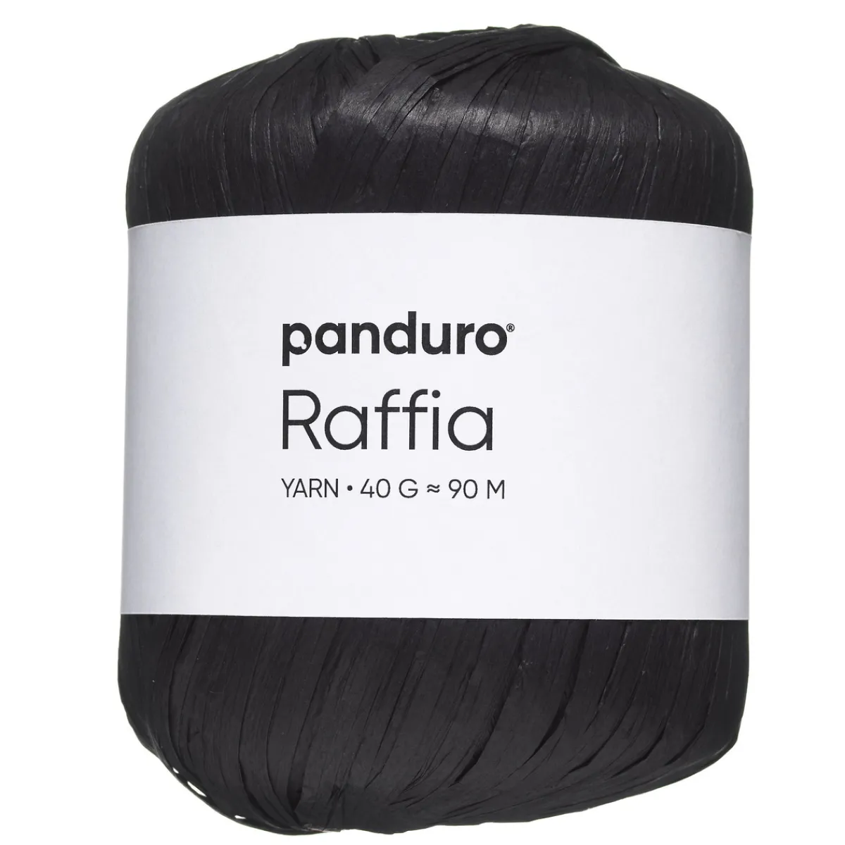 Panduro Yarn Garn Raffia 40 g svart | Blandgarner