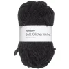 Panduro Yarn Garn Soft Glitter Velvet 100g svart | Akrylgarn