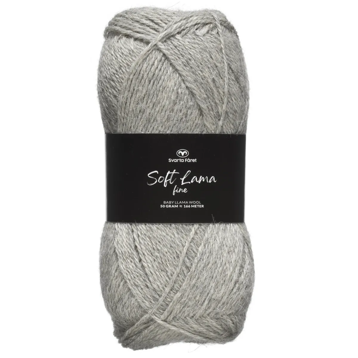Svarta Fåret Garn Soft Lama Fine 50g ljusgrå – Formal grey 903 | Ullgarn