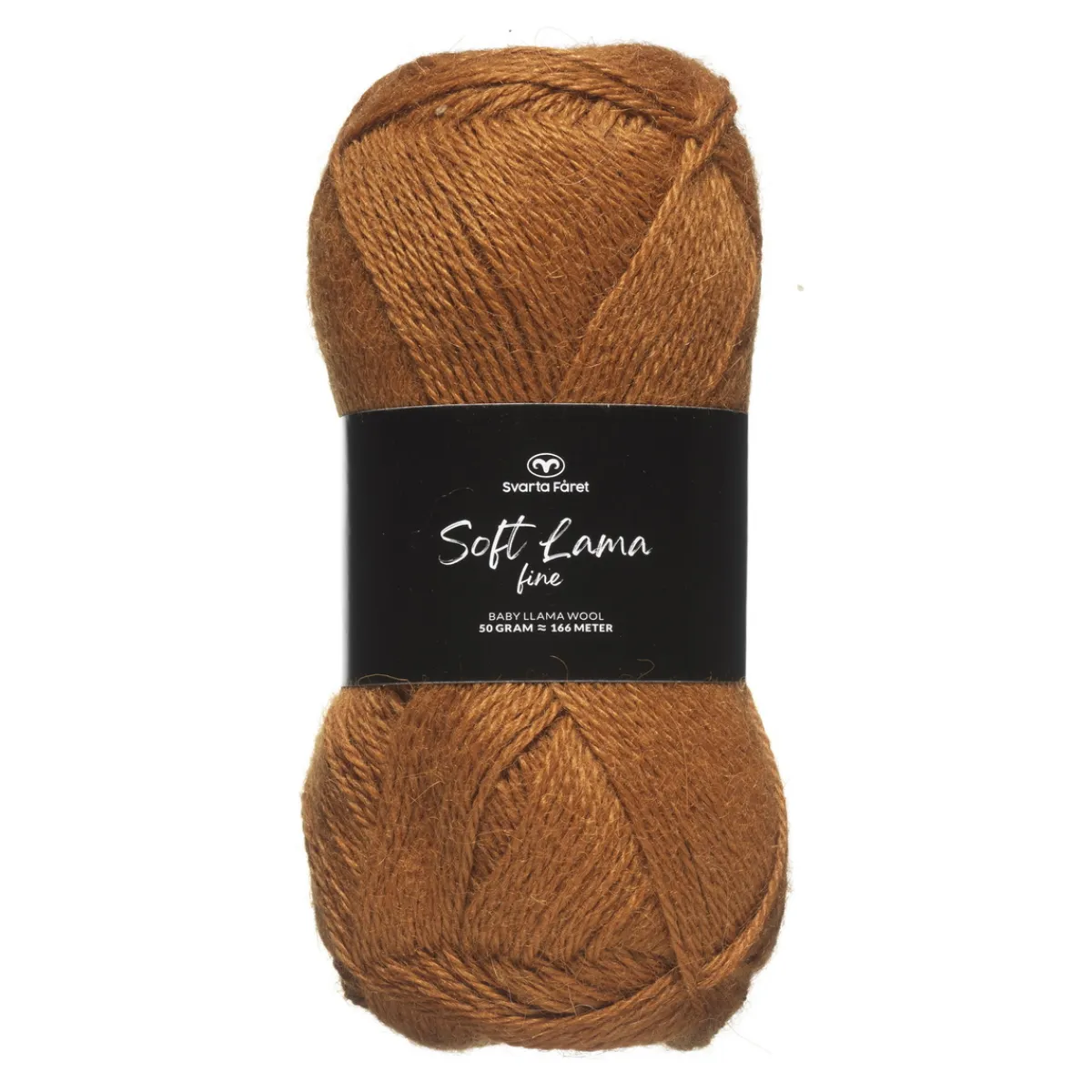 Svarta Fåret Garn Soft Lama Fine 50g senap – Roasted pecan 934 | Ullgarn