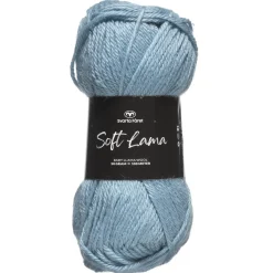 Svarta Fåret Garn Soft Lama 50g ljusblå – Blue topaz 72