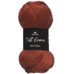 Svarta Fåret Garn Soft Lama 50g rost – Potter´s clay 39 | Ullgarn