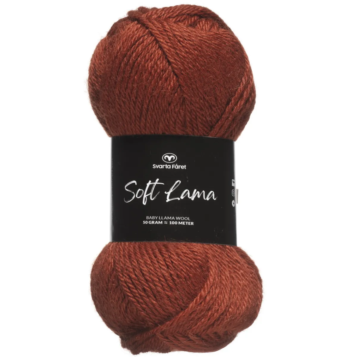Svarta Fåret Garn Soft Lama 50g rost – Potter´s clay 39 | Ullgarn