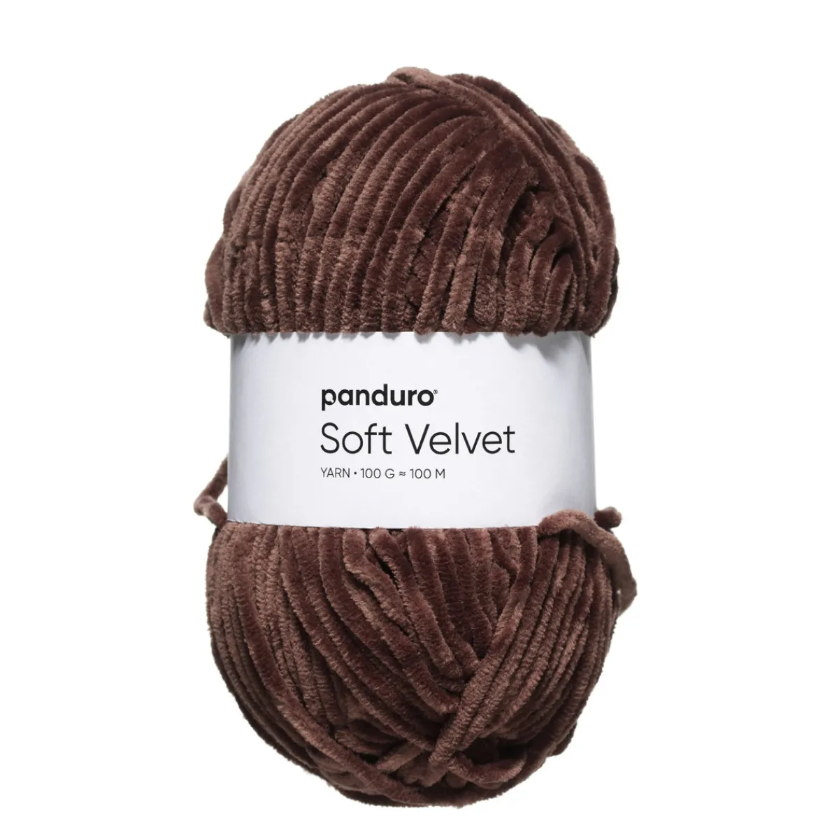 Panduro Yarn Garn Soft Velvet 100g mörkbrun | Akrylgarn