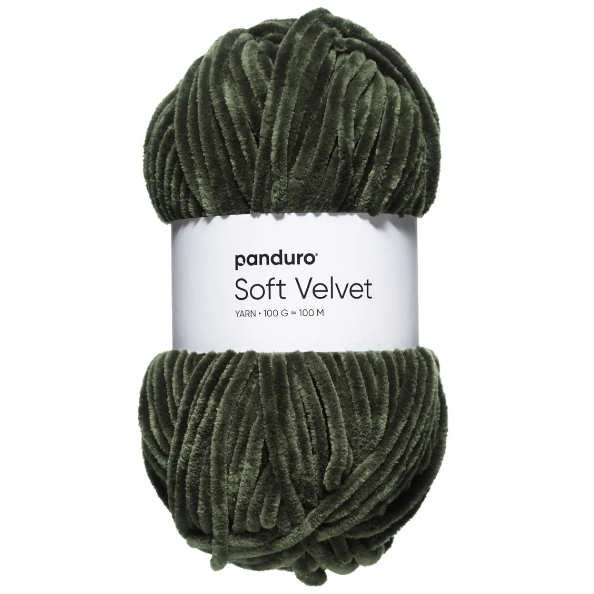 Panduro Yarn Garn Soft Velvet 100g mörkgrön