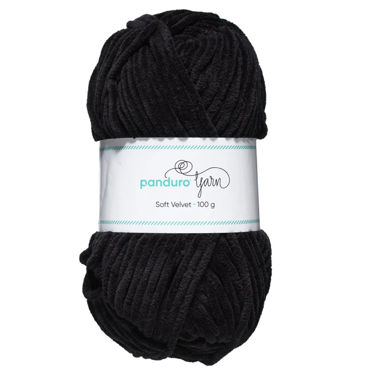 Panduro Yarn Garn Soft Velvet 100g svart