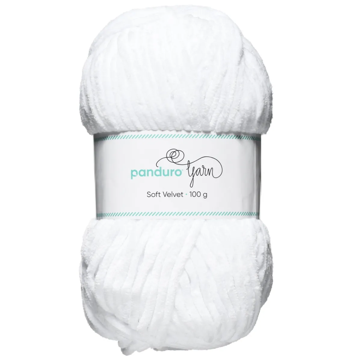 Panduro Yarn Garn Soft Velvet 100g vit | Akrylgarn