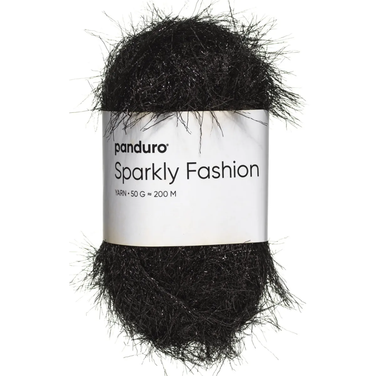 Panduro Yarn Garn Sparkly Fashion 50g svart | Akrylgarn