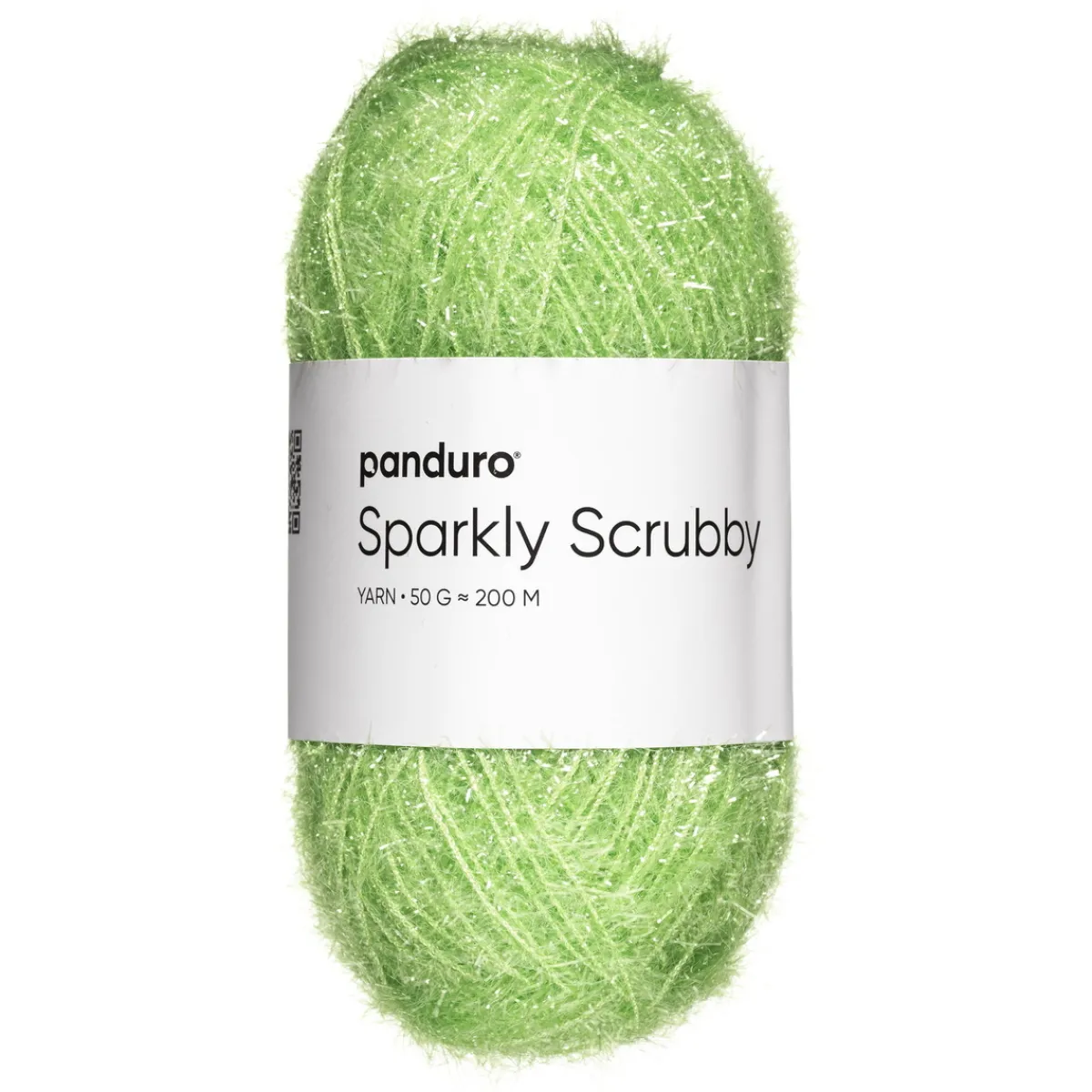 Panduro Yarn Garn Sparkly Scrubby 50g ljusgrön