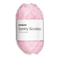 Panduro Yarn Garn Sparkly Scrubby 50g ljusrosa | Akrylgarn