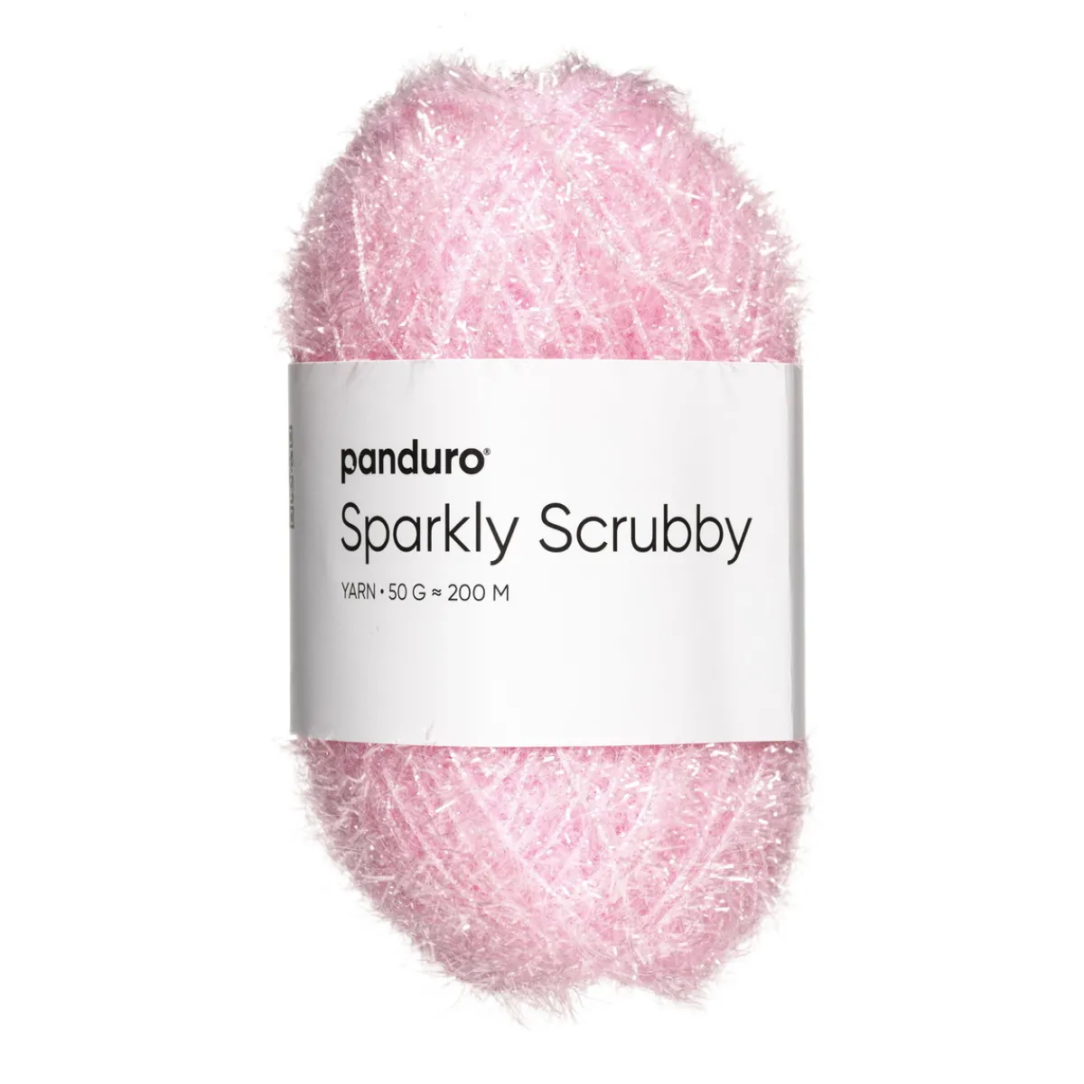 Panduro Yarn Garn Sparkly Scrubby 50g ljusrosa | Akrylgarn