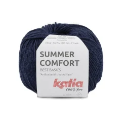 Katia Garn Summer Comfort 50g m.blå | Blandgarner