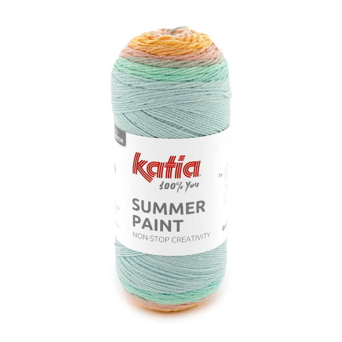 Katia Garn Summer Paint 150g rosa turkos (501 på bilden)