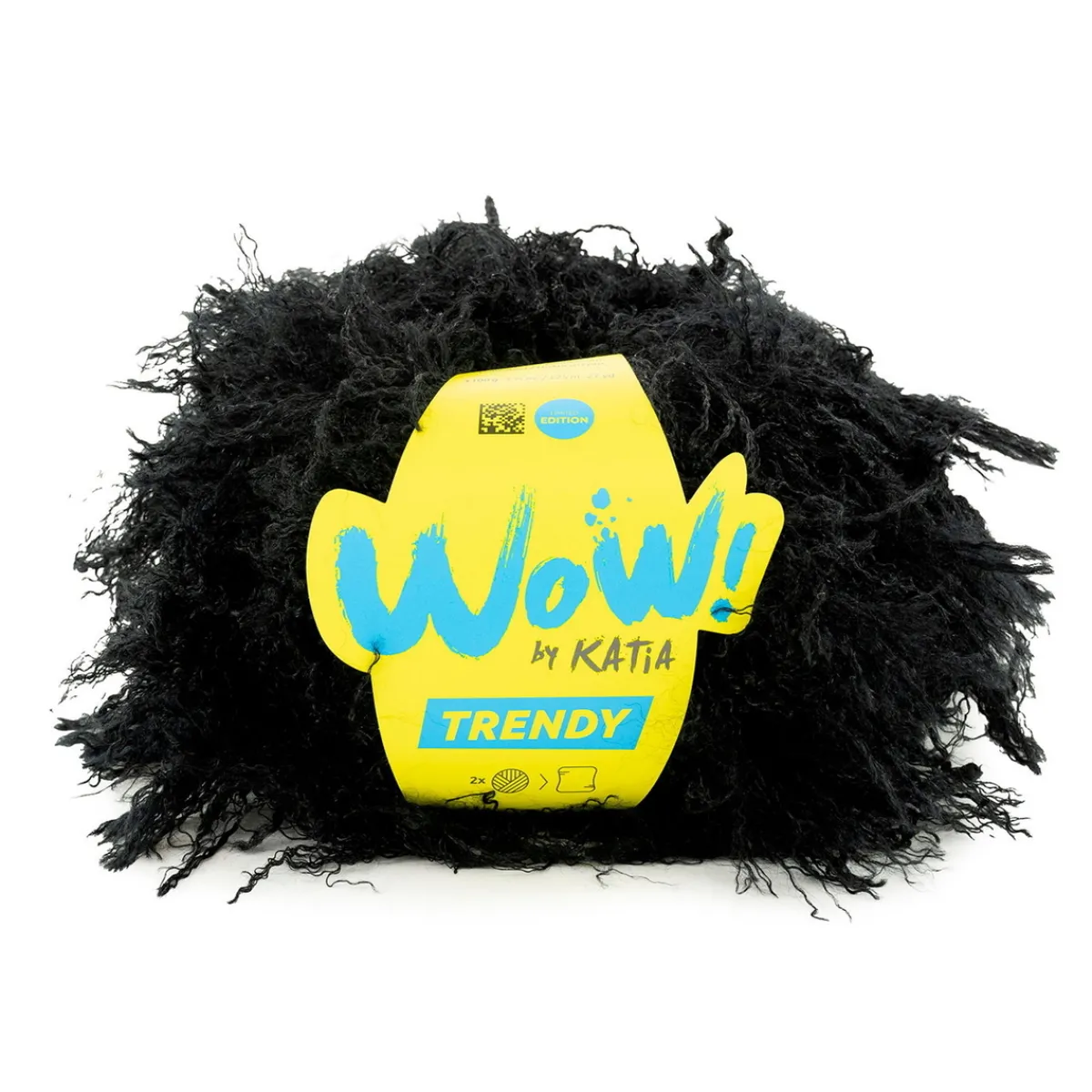 Katia Garn Wow Trendy 100g svart | Akrylgarn