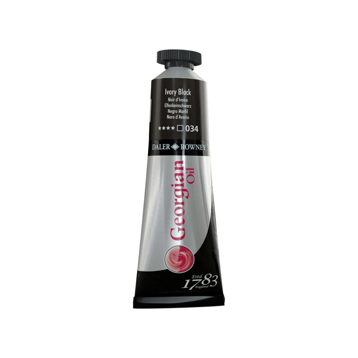 Georgian Oil Colour oljefärg 38 ml Ivory Black 034 | Oljefärger