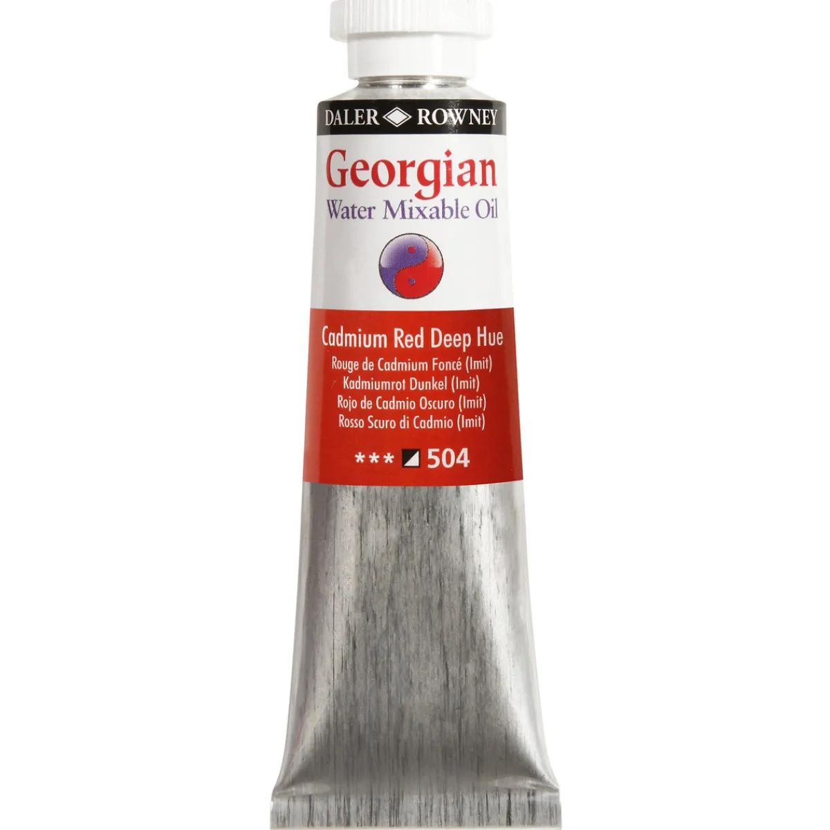 Georgian Water Mixable Oil Colour, vattenlöslig oljefärg 37 ml Cadmium Red Deep Hue 504 | Oljefärger