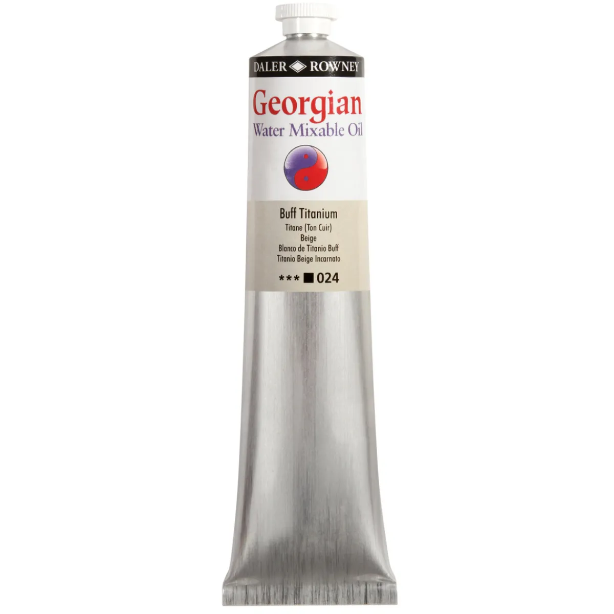 Georgian Water Mixable Oil Colour, vattenlöslig oljefärg 200 ml Buff Titanium 024 | Oljefärger
